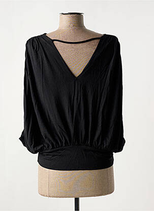 Top țesătură jersey mâneci 3/4 negru LES P'TITES BOMBES femeie