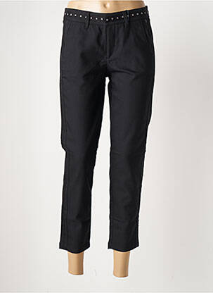 Pantalon drept țesătură crep talie joasă negru FREEMAN T.PORTER femeie