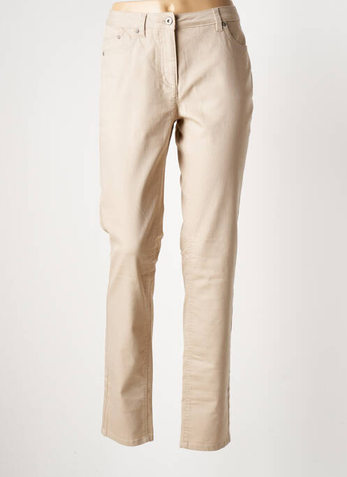 Blugi cu croială slim elasticitate mărime normală bej BRANDTEX femme