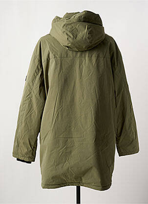 Parka finisaj interior căptușeală satinată fără glugă verde CAMBRIDGE bărbat