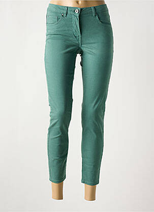 Pantalon slim buzunare verde COPENHAGEN femeie