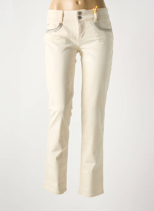 Pantalon slim bej STREET ONE femeie