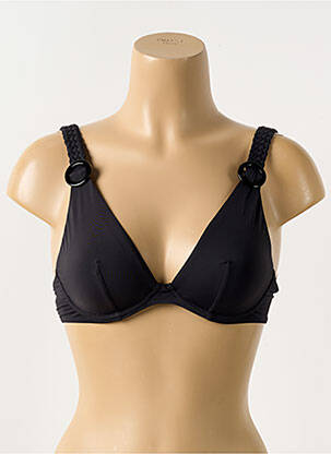 Sutien de costum de baie elasticitate sutien cupe întregi cu decolteu înalt negru AUBADE femeie