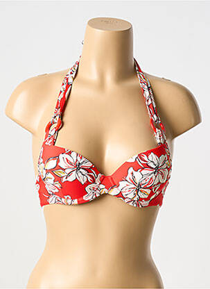 Sutien de costum de baie elasticitate top sutien push-up roșu AUBADE femeie