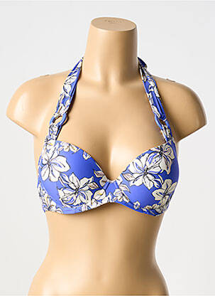 Sutien de costum de baie elasticitate top sutien push-up albastru AUBADE femeie