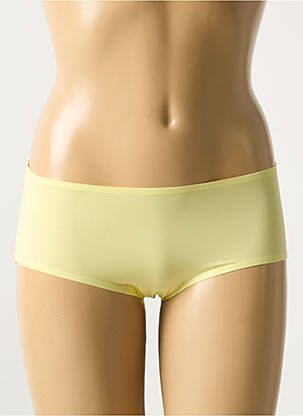 Shorty efect material satinat galben MARIE JO femeie