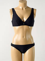 Costum de baie din două piese elasticitate sutien cupe întregi cu decolteu înalt negru OPERA femme