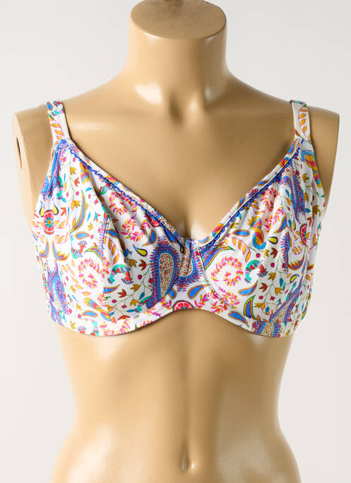 Sutien de costum de baie elasticitate sutien cupe întregi cu decolteu înalt alb FREYA femme