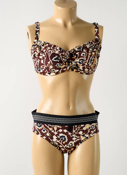 Costum de baie din două piese maro LIDEA femeie