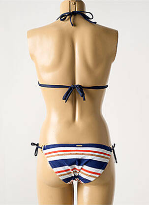 Costum de baie din două piese elasticitate top triunghiuri albastru LIVIA femeie