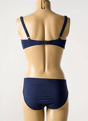 Costum de baie din două piese elasticitate sutien cupe întregi cu decolteu înalt albastru SUNFLAIR femeie