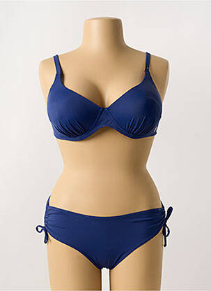 Costum de baie din două piese elasticitate top sutien modelat albastru OLYMPIA femeie