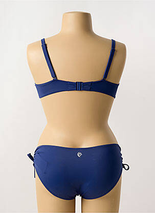 Costum de baie din două piese elasticitate top sutien modelat albastru OLYMPIA femeie