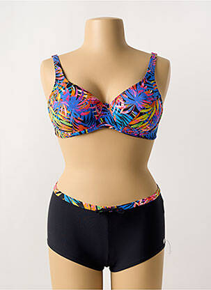 Costum de baie din două piese elasticitate sutien cupe întregi cu decolteu înalt albastru OCEAN WEAR femeie