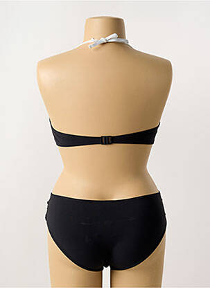 Costum de baie din două piese elasticitate top bentiță negru LIVIA femeie