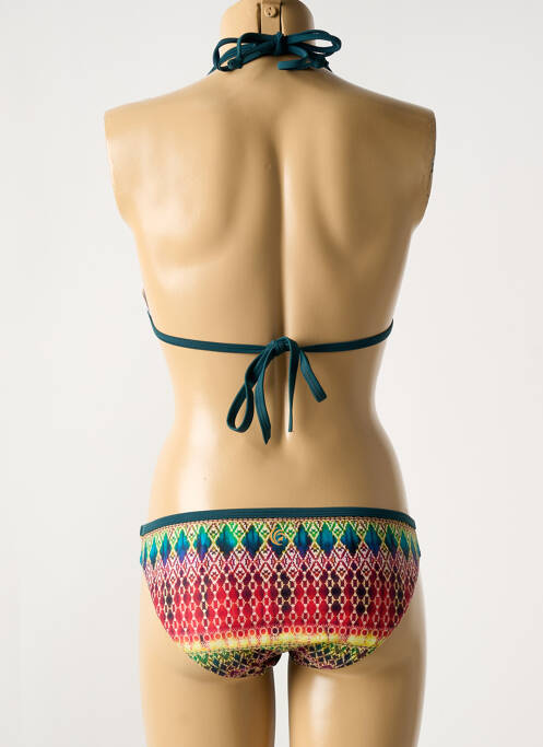 Costum de baie din două piese elasticitate top triunghiuri verde OLYMPIA femme
