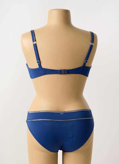Costum de baie din două piese elasticitate top triunghiuri albastru LIVIA femme