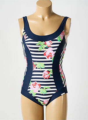 Costum de baie dintr-o singură piesă efect material satinat albastru SUNMARIN femeie