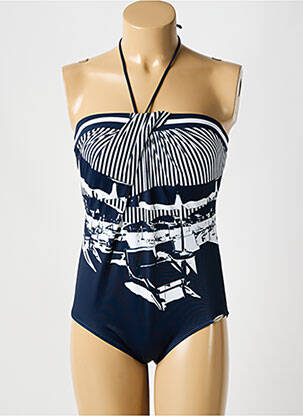 Costum de baie dintr-o singură piesă imprimeu fantezie top sutien modelat albastru SUNFLAIR femeie