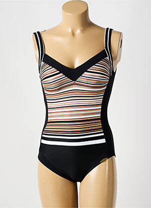 Costum de baie dintr-o singură piesă efect material satinat top sutien modelat negru SUNFLAIR femeie