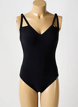 Costum de baie dintr-o singură piesă efect material satinat top sutien modelat negru SUNFLAIR femeie