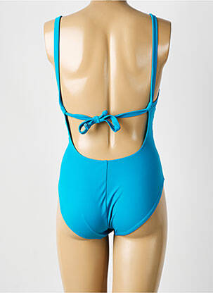 Costum de baie dintr-o singură piesă efect material satinat top sutien modelat albastru SUNFLAIR femeie