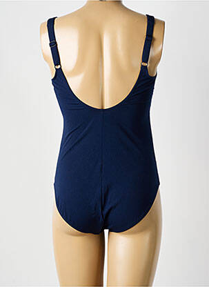 Costum de baie dintr-o singură piesă efect material satinat top sutien modelat albastru SUNFLAIR femeie