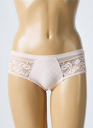 Shorty broderie dantelă de calais roz LOU femeie