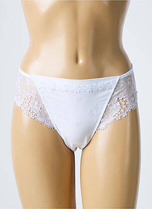 Shorty efect material satinat alb SIMONE PERELE femeie