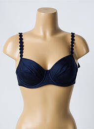 Sutien efect material satinat sutien cupe întregi cu decolteu înalt albastru MARIE JO femme