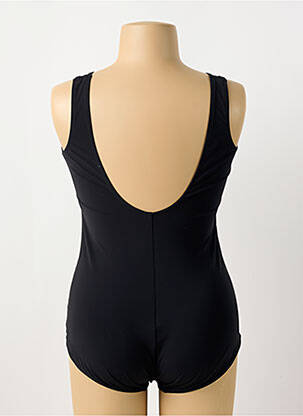 Costum de baie dintr-o singură piesă efect material satinat top triunghiuri negru SUNFLAIR femeie