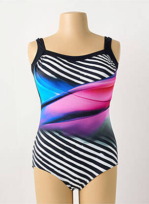 Costum de baie dintr-o singură piesă efect material satinat top sutien modelat negru SUNFLAIR femeie