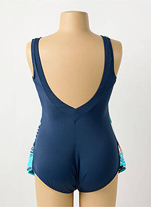 Costum de baie dintr-o singură piesă efect material satinat top sutien modelat albastru SUNMARIN femeie