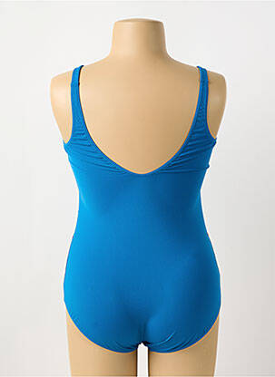 Costum de baie dintr-o singură piesă efect material satinat top sutien modelat albastru SUNMARIN femeie