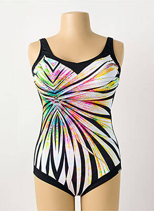 Costum de baie dintr-o singură piesă efect material satinat top sutien modelat negru SUNMARIN femeie