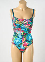 Costum de baie dintr-o singură piesă efect material satinat albastru OCEAN WEAR femeie