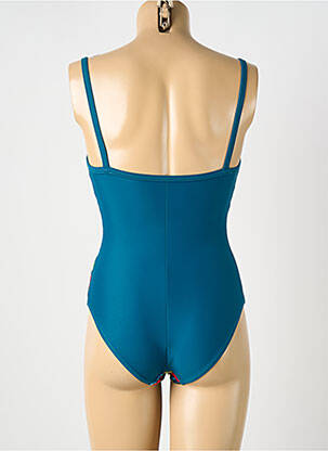Costum de baie dintr-o singură piesă efect material satinat albastru OCEAN WEAR femeie