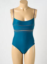 Costum de baie dintr-o singură piesă efect material satinat albastru OCEAN WEAR femeie