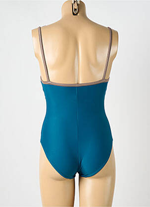 Costum de baie dintr-o singură piesă efect material satinat albastru OCEAN WEAR femeie