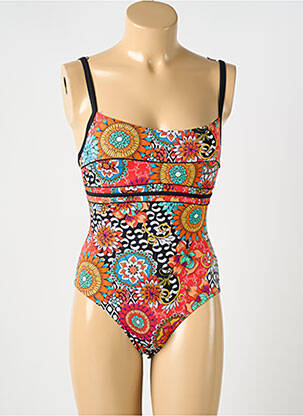 Costum de baie dintr-o singură piesă efect material satinat portocalie OCEAN WEAR femeie