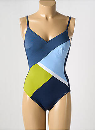 Costum de baie dintr-o singură piesă elasticitate albastru LIDEA femeie