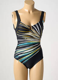 Costum de baie dintr-o singură piesă efect material satinat top triunghiuri negru DOLLY & JANE femeie