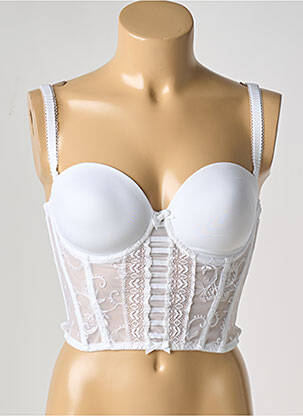 Corset broderie alb LOU femeie