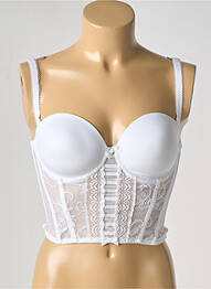 Corset țesătură tulle alb LOU femme