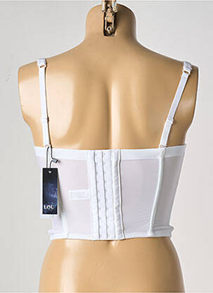 Corset broderie alb LOU femeie
