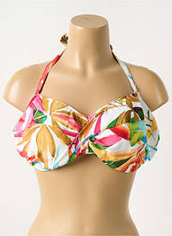 Sutien de costum de baie top triunghiuri top triunghiuri alb FANTASIE femeie