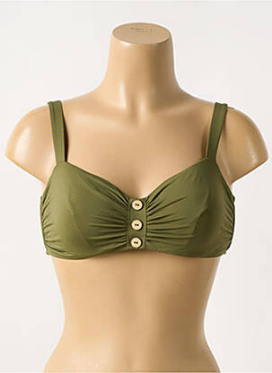 Sutien de costum de baie sutien cupe întregi cu decolteu înalt sutien cupe întregi cu decolteu înalt verde LIVIA femeie