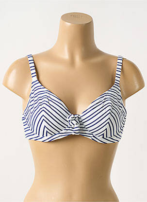 Sutien de costum de baie elasticitate sutien cupe întregi cu decolteu înalt albastru FREYA femeie