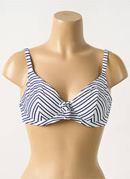 Sutien de costum de baie elasticitate sutien cupe întregi cu decolteu înalt albastru FREYA femme