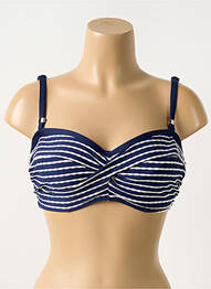 Sutien de costum de baie elasticitate top sutien modelat albastru FANTASIE femme